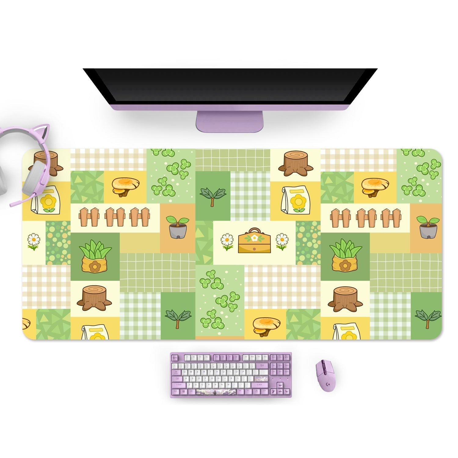 Cottagecore AC Patchwork Mouse Pads Pc Gaming Accessories