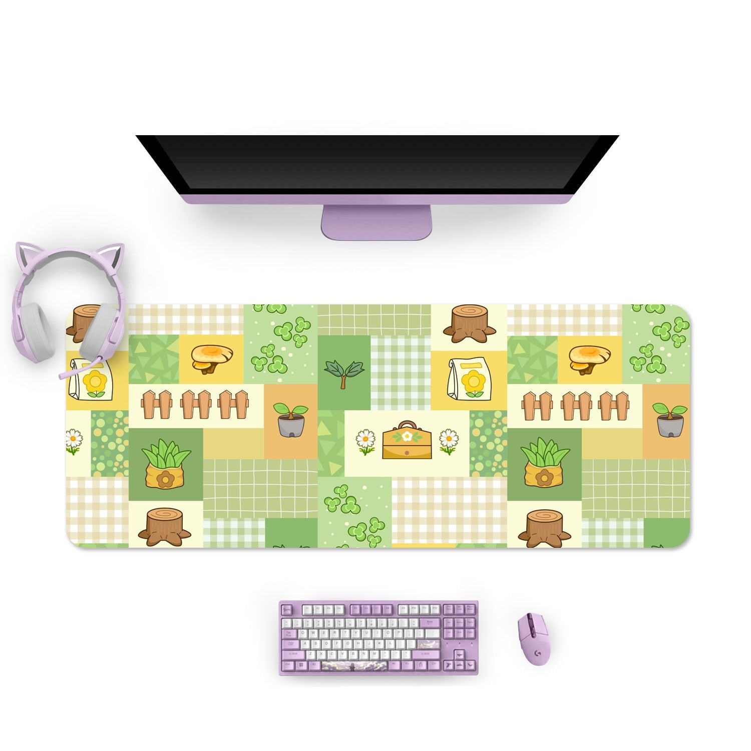 Cottagecore AC Patchwork Mouse Pads Pc Gaming Accessories