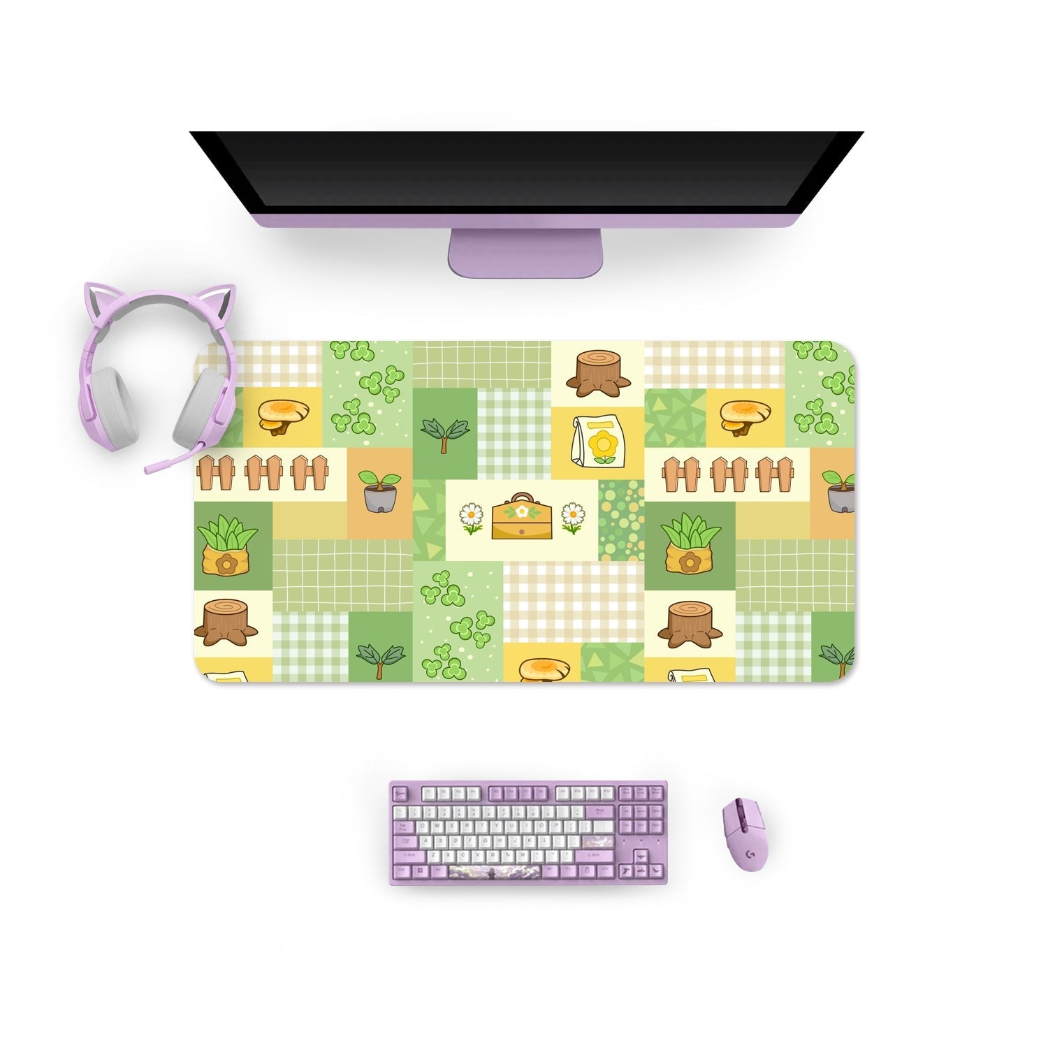 Cottagecore AC Patchwork Mouse Pads Pc Gaming Accessories