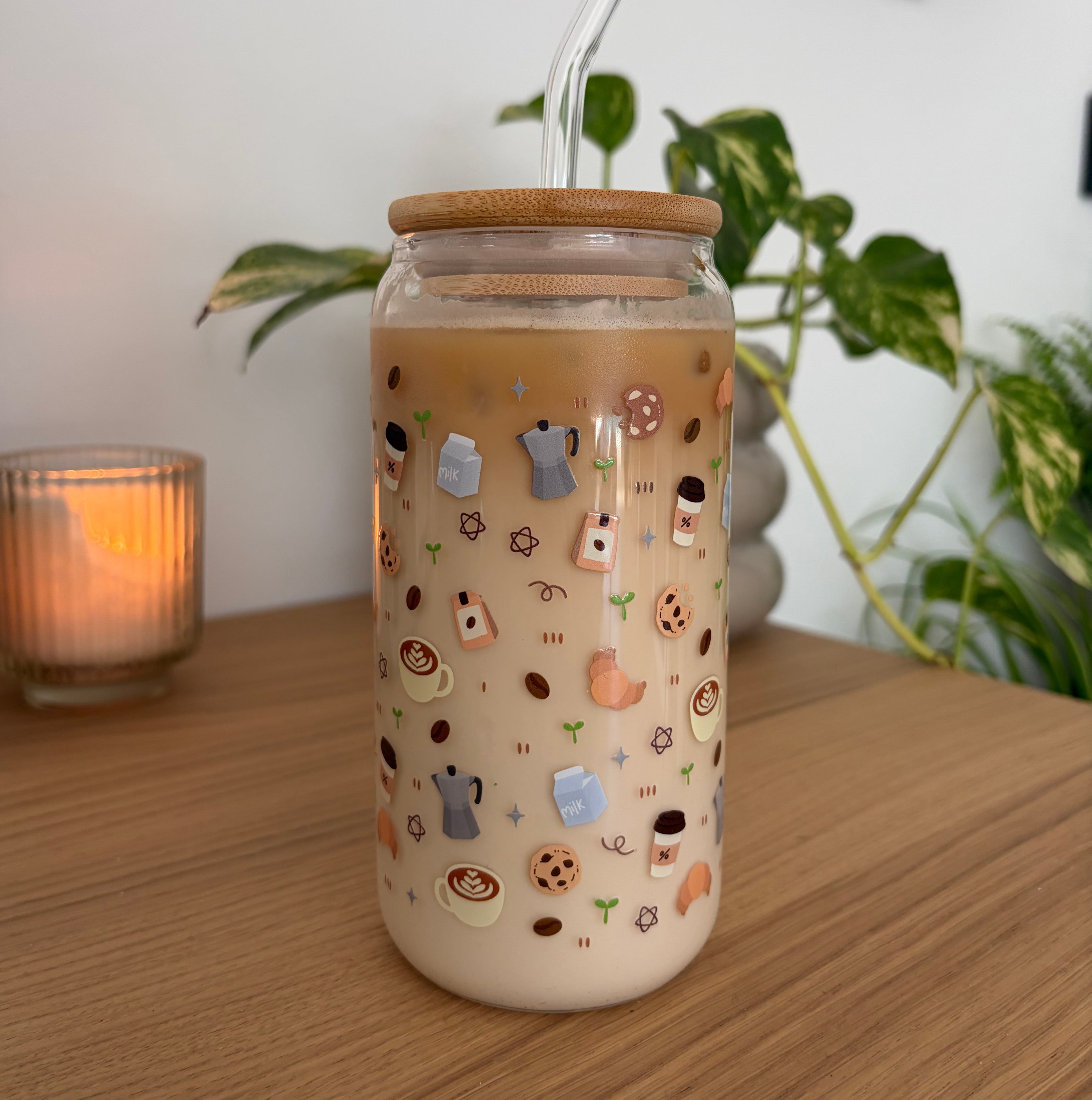 matcha/coffee lover glass