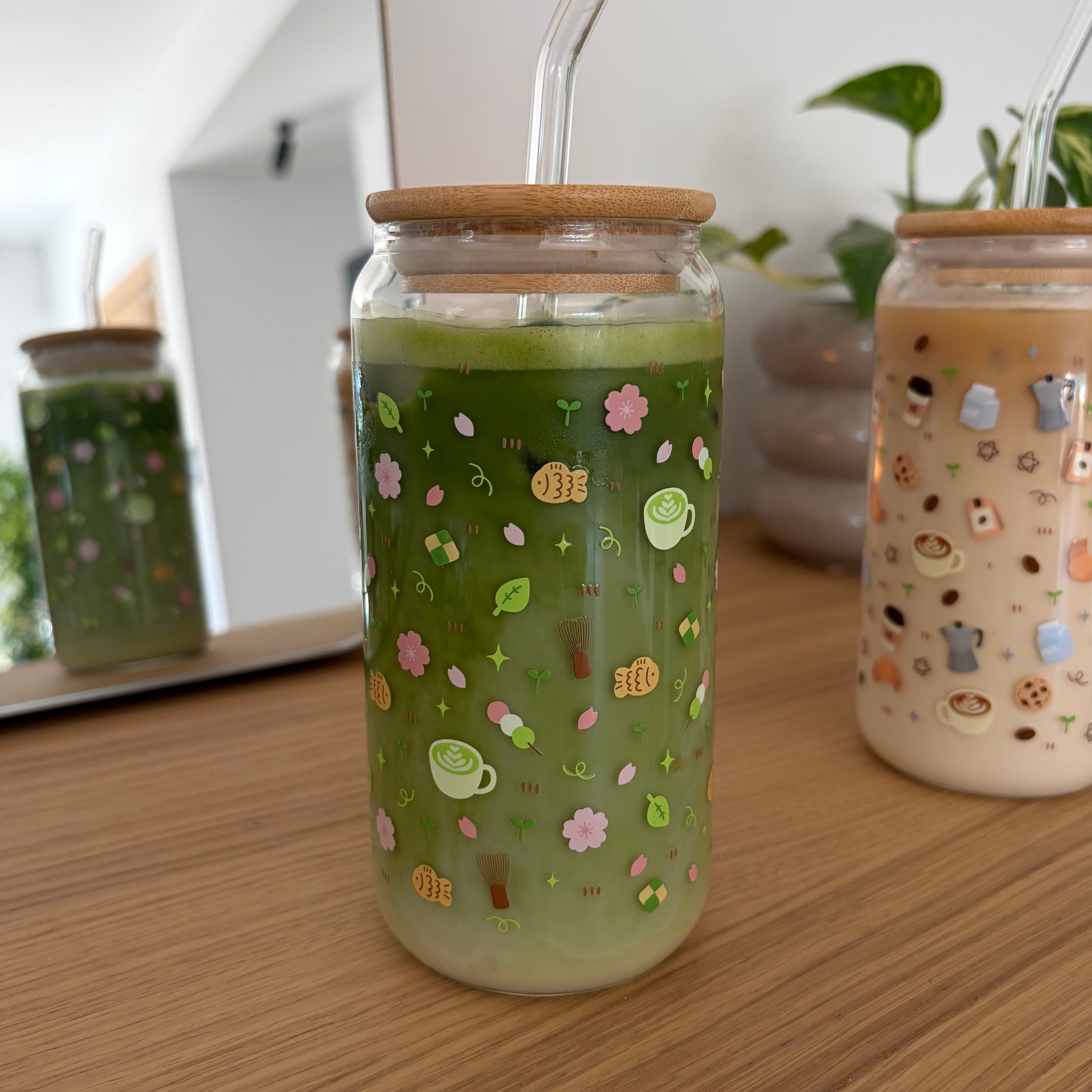 matcha/coffee lover glass