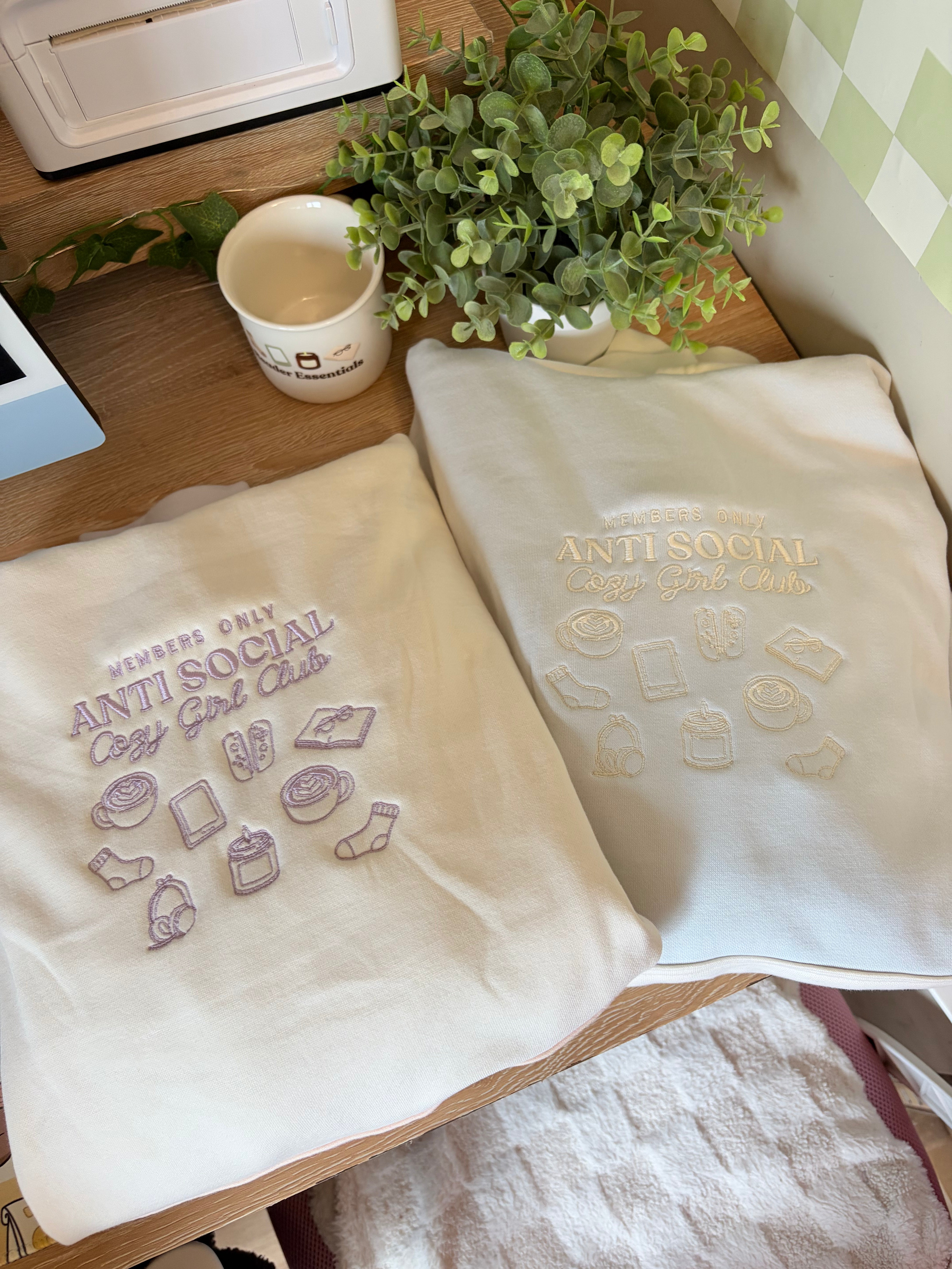 Antisocial Cozy Girl Club Hoodie / Homebody Apparel