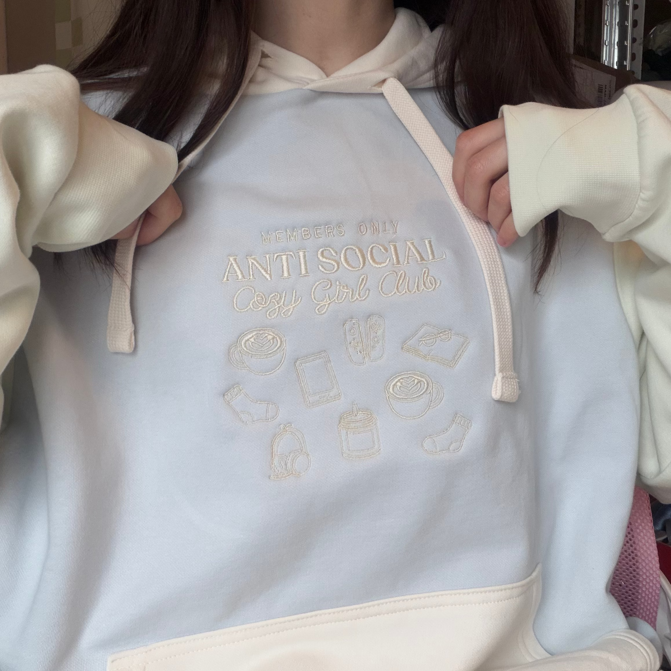 Antisocial Cozy Girl Club Hoodie / Homebody Apparel