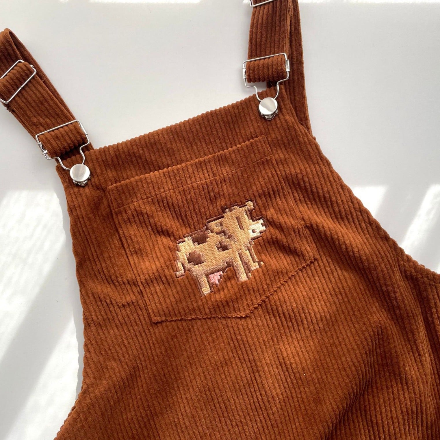 Farm Brown Cow Overalls Dress Farm Brown Cow Overalls Dress