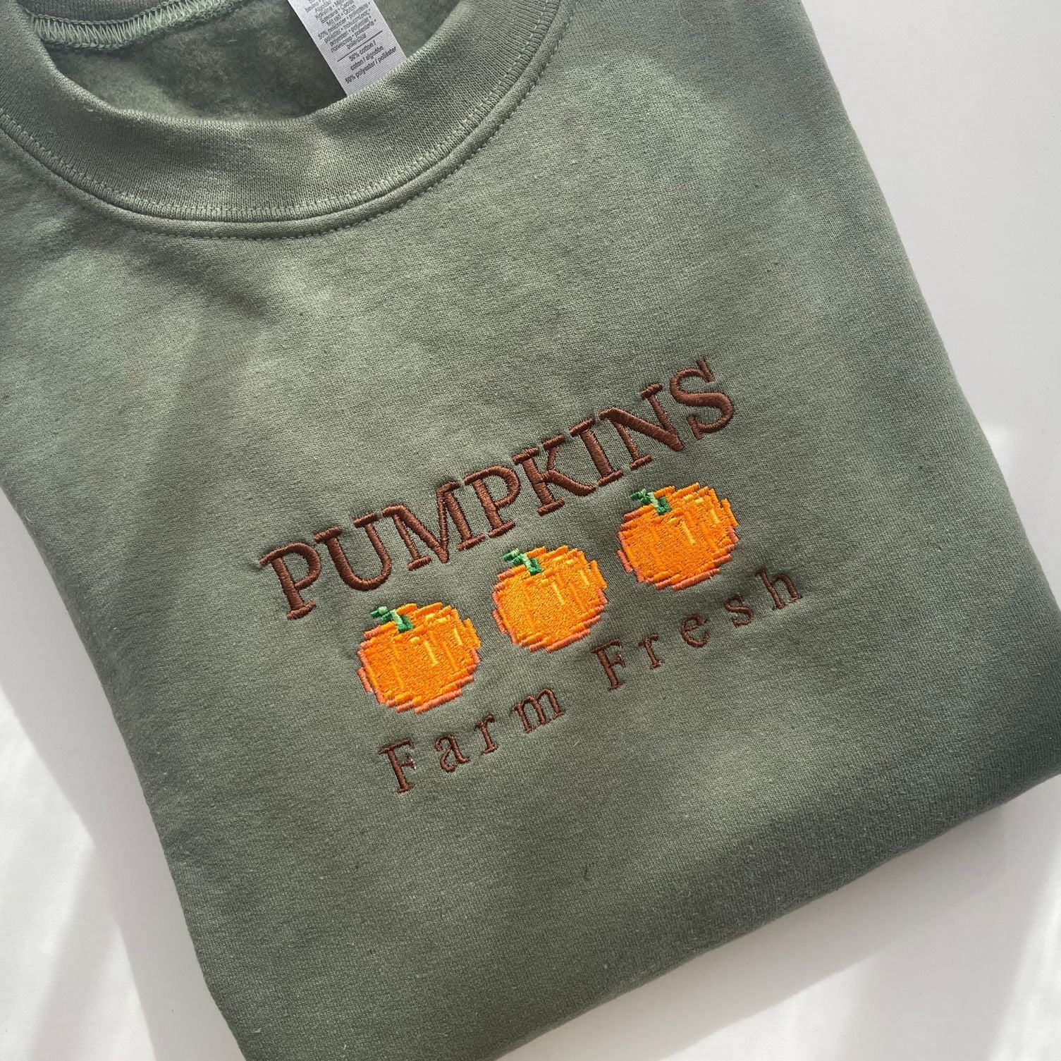 Farm Fresh Pumpkins Sublimation Sweatshirt With Pumpkins on 