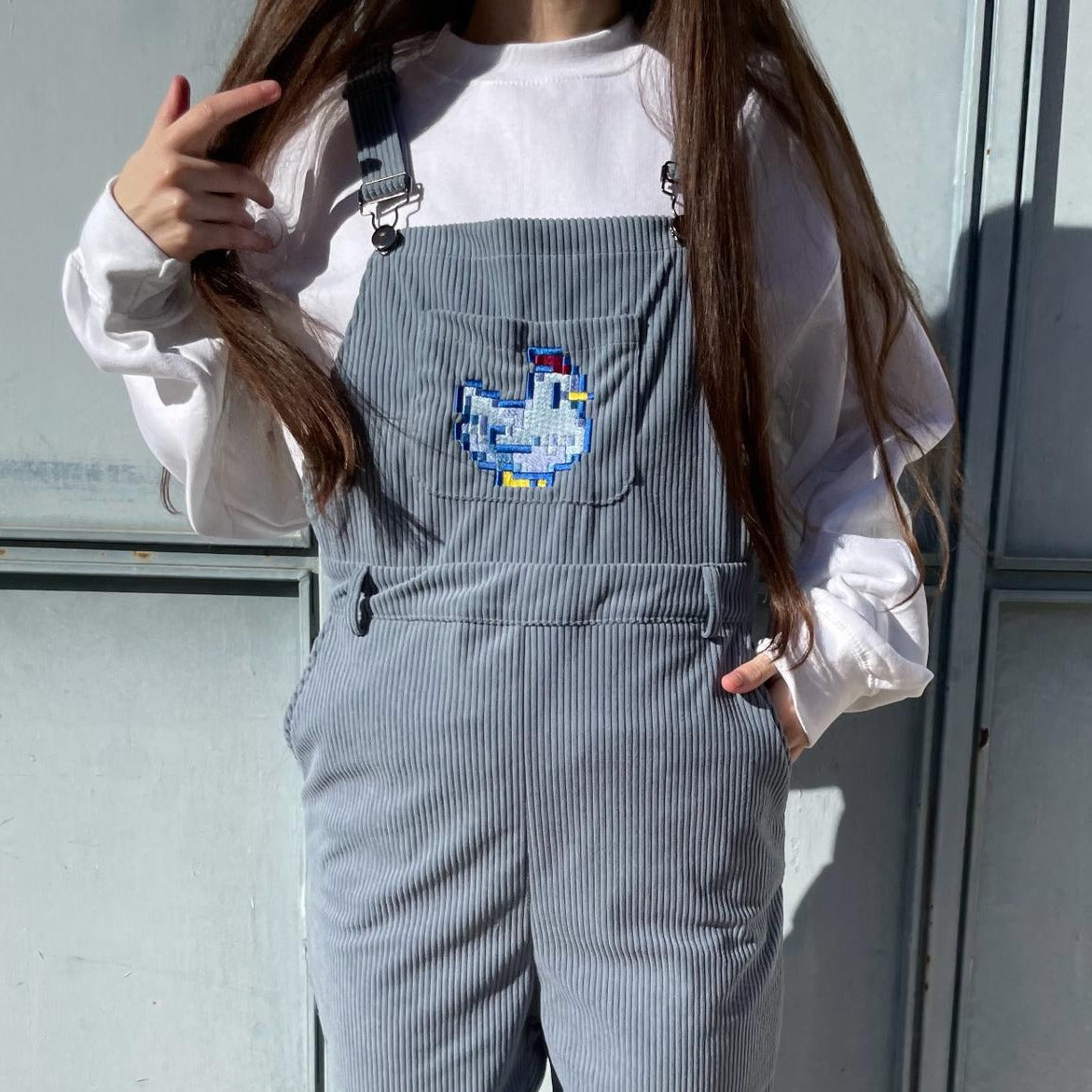 Stardew Blue Chicken Overalls Long Pants