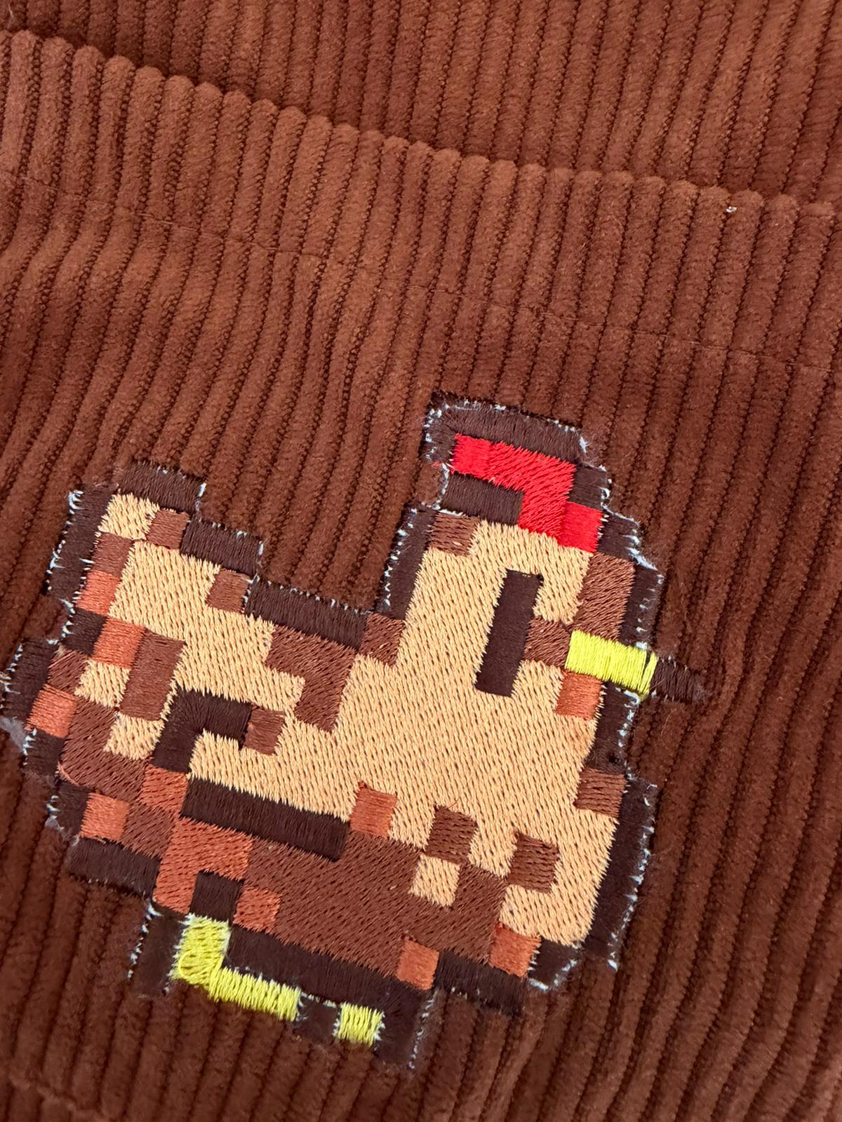 Overalls Dress Chicken brown size L OOPSIE