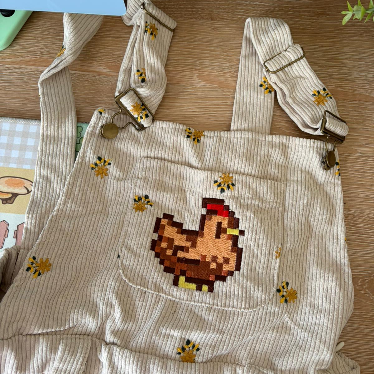 Floral Overalls Long pants size L OOPSIE