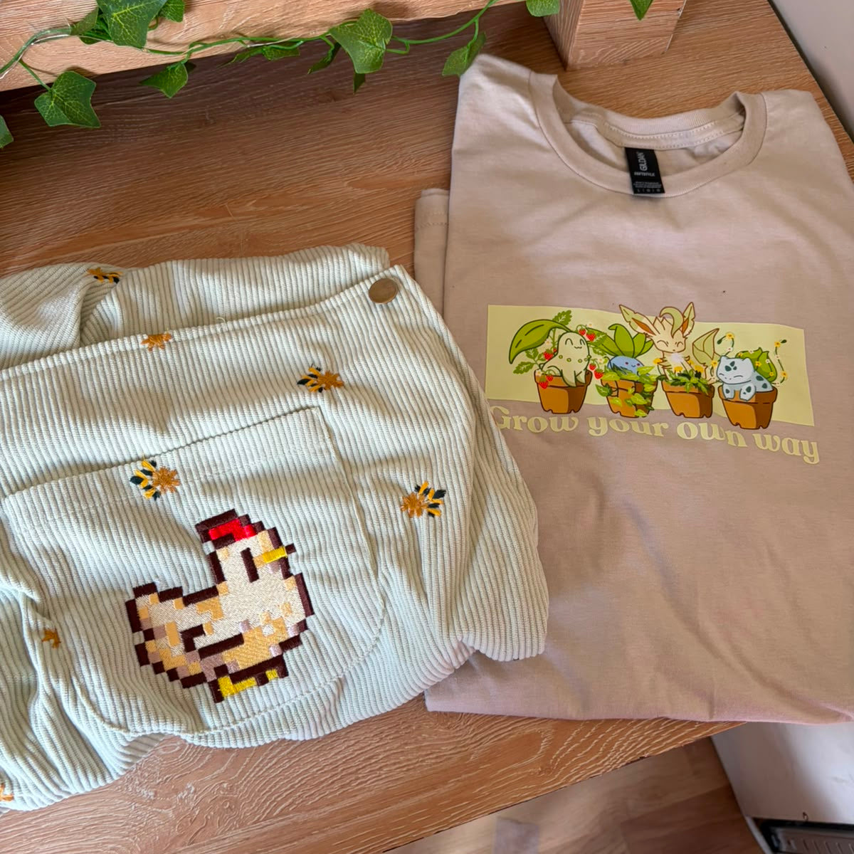 Pack Overalls shorts L + T-shirt L