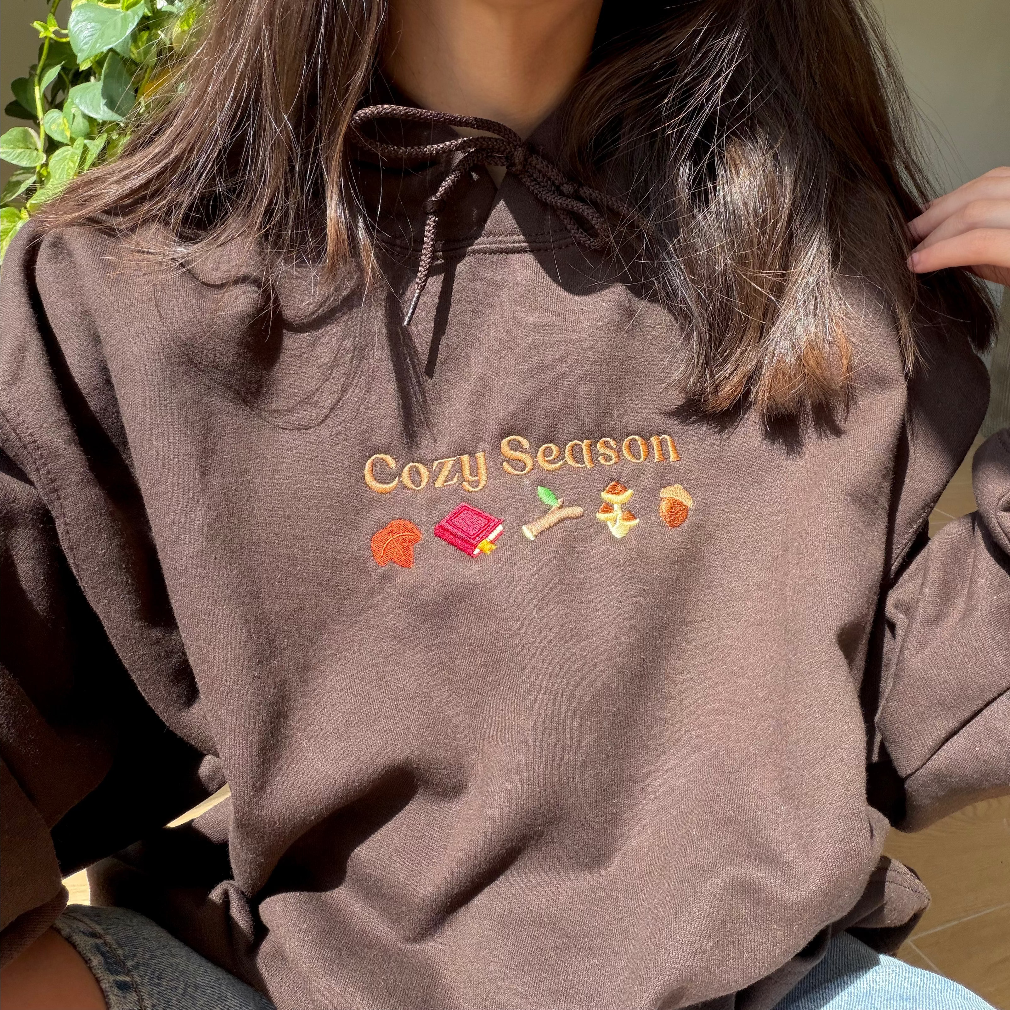 Cozy Season ACNH Embroidered Sweatshirt & Hoodie / Cozy Autumn Sweatshirt / Cute Fall Things