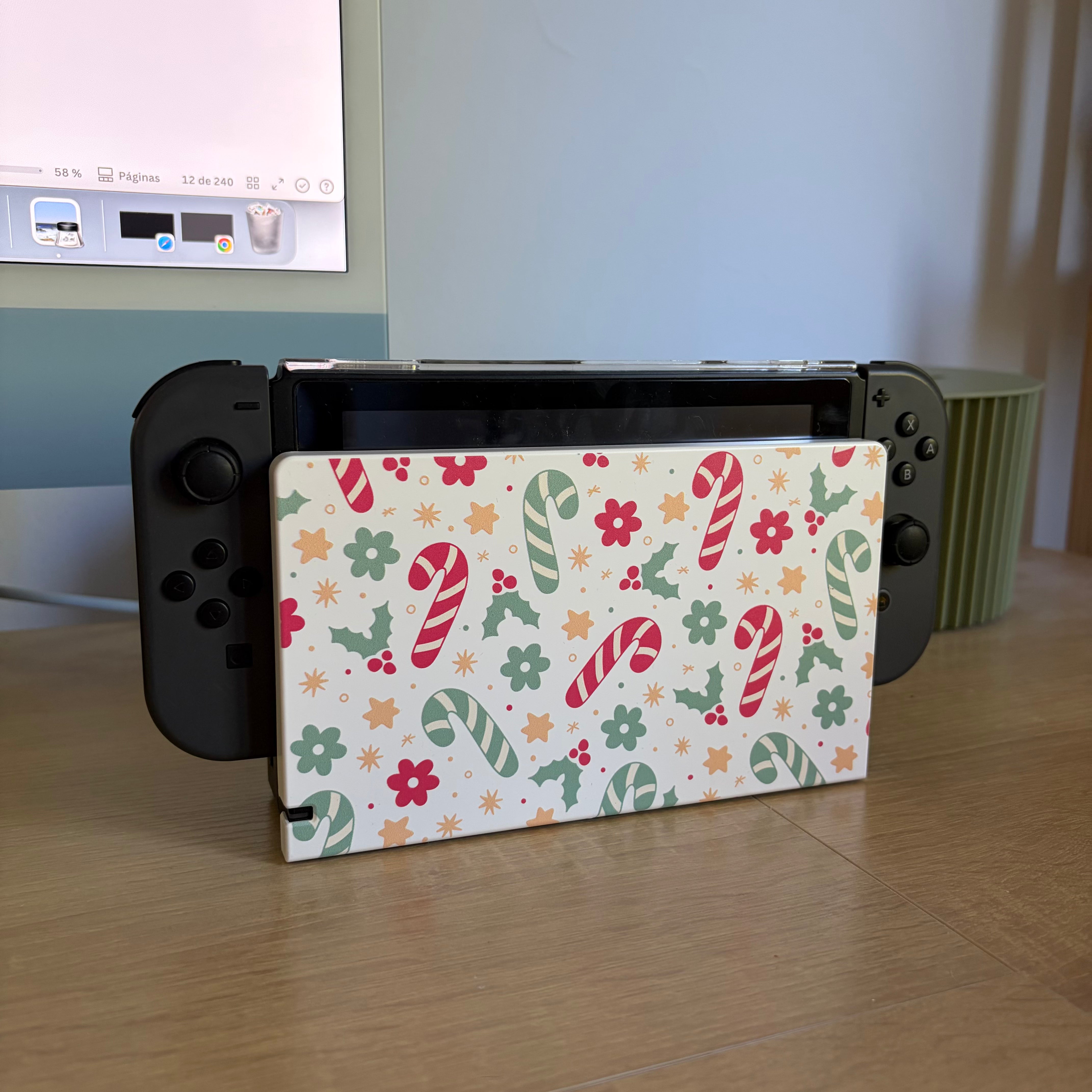 candy canes dock case for Nintendo Switch