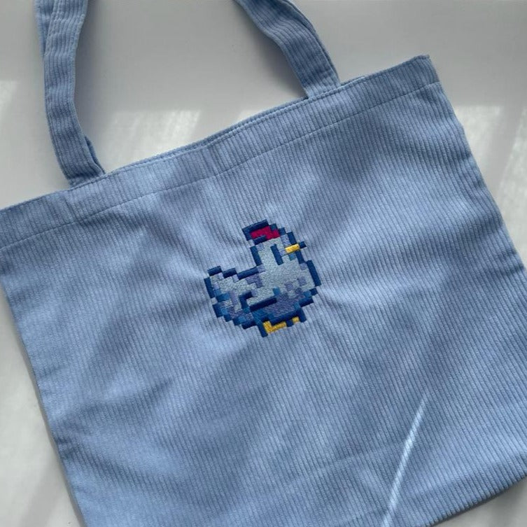 Stardew Blue Chicken Tote Bag
