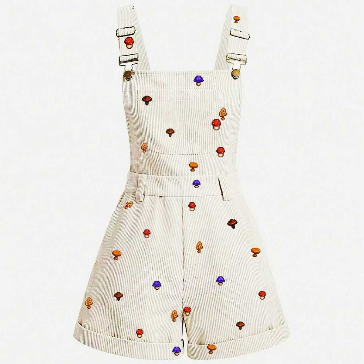 Mushrooms Overalls Shorts (PRE ORDER)