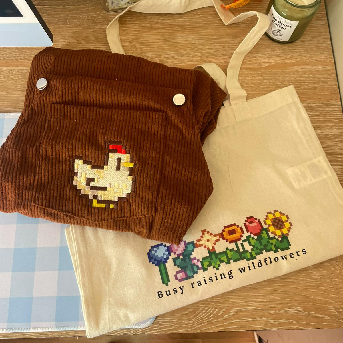 Pack Overalls Dress L + Tote Bag