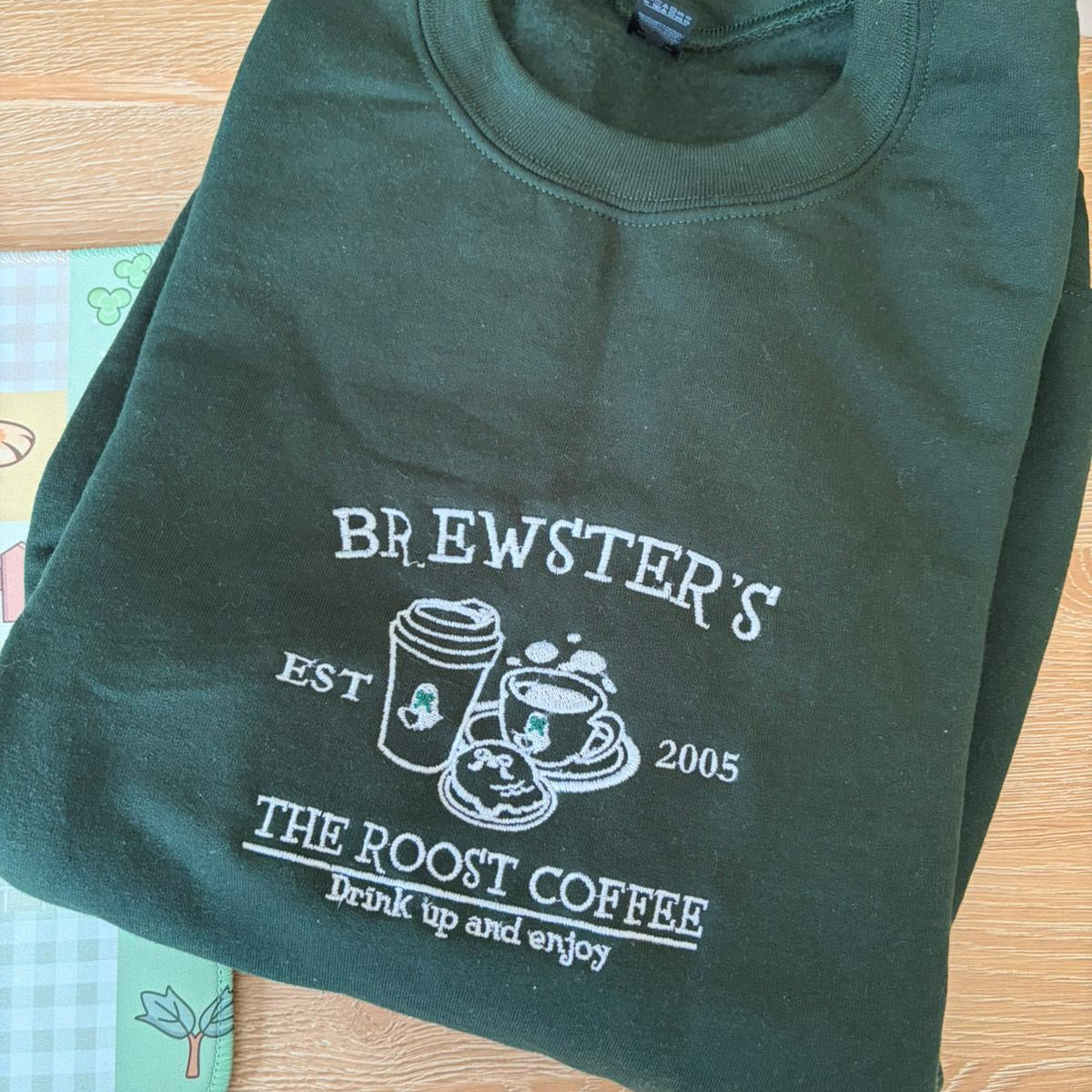 The roost Coffee Sweatshirt Size XL OOPSIE