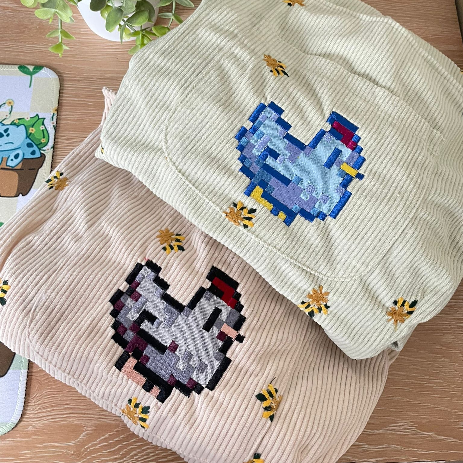Stardew Chicken Floral Overalls Shorts