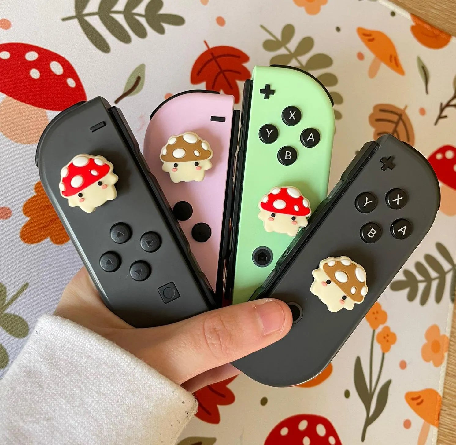 Mushrooms thumb grips for Nintendo Switch